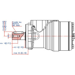 Orbitinio variklio velenas Ø25 SAE-A OMR1601510213