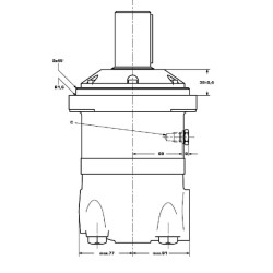 Orbitinis variklis, velenas Ø50, standartinis OMV630151B3103
