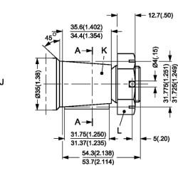 Ratų variklio Ø 35 mm kūginis velenas OMRW2001516311