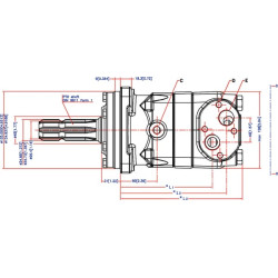 Orbitinis variklis, velenas 1 3/8"Z6 OMT500151B3023