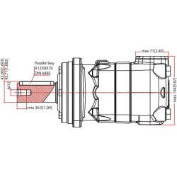 Orbitinis variklis, velenas Ø40, standartinis OMT250151B3002