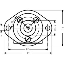 Orbitinis variklis, veleno Ø16 pusė OMM8151G0041