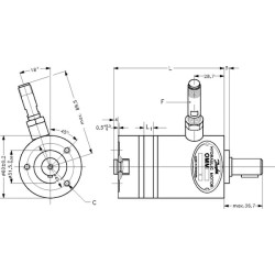 Orbitinis variklis, velenas Ø16, jutiklis gale OMM20151G5042