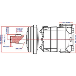 Orbitinio variklio kūginis velenas 1:10 OMT160151B3012