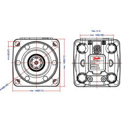 Orbitinis variklis, velenas 1 3/8"Z6 OMT315151B3021
