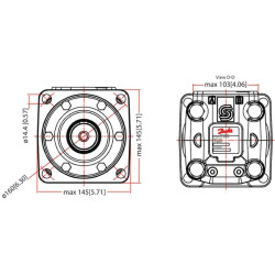 Orbitinis variklis, velenas Ø40, standartinis OMT500151B3005