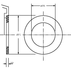Centrinis žiedas Ø 25,4x42x1mm MP Filtri L9A002