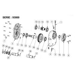 Pavarų dėžės velenas 1 3/8 1:2,5 GBF40S125