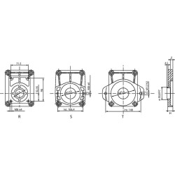 Montavimo flanšas SAE-B, skirtas GBF30 GBF309DST