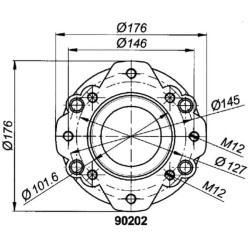 Tvirtinimo flanšas SAE-B, skirtas GBU GBU359DSB