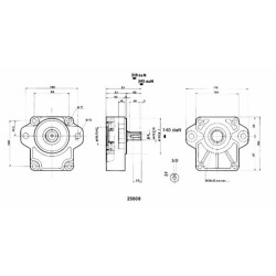 Priekinis guolis, 3 dydžio SAE B T3222
