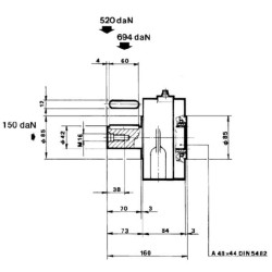 Flanšas Voorzetlager SU Universal SAEB SU9FLENS1
