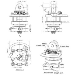 Rotatoriaus flanšas 45kN 4x17mm kvadratinis GR465