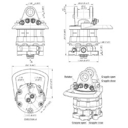 Rotatorius 60kN flanšas 6x17mm GR603DB