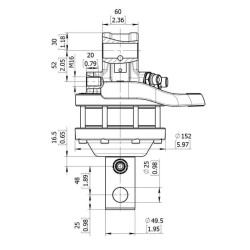Rotatorius 30kN velenas 49,5 mm skylė GR30