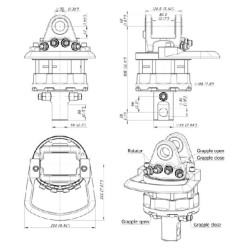 Rotatorius 60kN velenas 68 mm, skylė 3, GR60DB