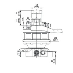 Rotatorius 30kN flanšas 4x17mm kvadratinis GR30PF