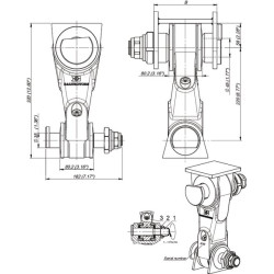 Jungtis su dvigubu stabdžiu BR22KS/120 BR22KS