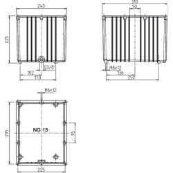 Aliuminio bakas NG 13 NG9013TANKHF