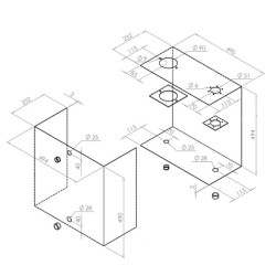 Protektoruotos plieninės talpyklos 50 l KVT050