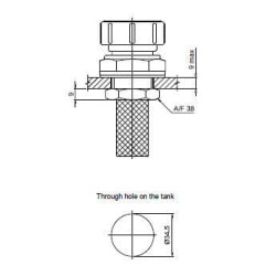 Bako užpildymo dangtelis TC50-GAL-90-PROC-70 TC50