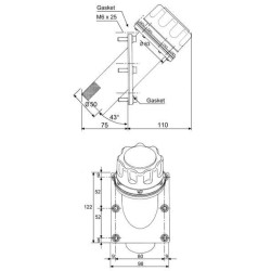 Bako užpildymo dangtelis 43' TAS4080