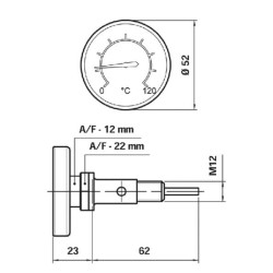 Temperatūros matuoklis M12 LVK LVK9TV12