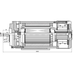 Variklis MPP DC 24VDC 3000W B14A MPPDCM24V3000N