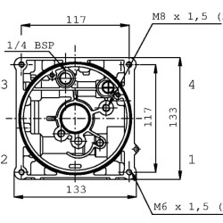 MPP centrinis flanšas 1x 4/3 MPPIFC