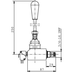 Vožtuvo 2 krypčių NC rankinis valdymas su m/s MPPMVNC