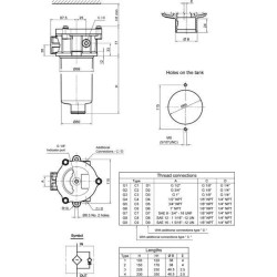 Grįžtamasis filtras MPF 100/2-12-P10 MPF1002P10B