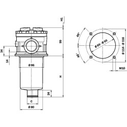 Grįžtamasis filtras MPT114-3S-A-G3-A25 MPT1143SA25