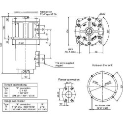 Grįžtamasis filtras FRI 250-B-A-G1-A10N76 FRI250A10N76