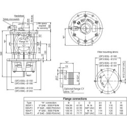 Siurbimo filtras SF2-503-A-F1-D-M25 3" SAE SF2503M25