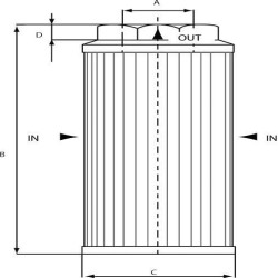 90 µm siurbimo filtras su apvedimo kanalu STR452BM90