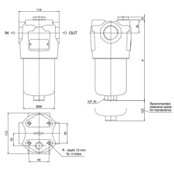 Slėginis filtras 1-1/4" 10µm FMM1501BVD2A10P01