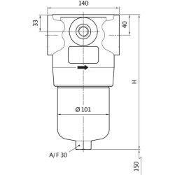 Slėginis filtras FMP320-2-A10 FMP3202A10N