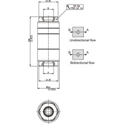 Aukšto slėgio filtras linijoje 40 mu 1/2 B HF70510040SB040GDB