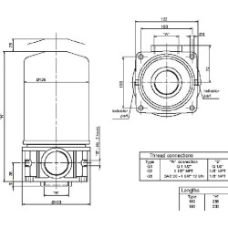 Filtro galvutė 1 1/2" MST1xx MST9100G1T