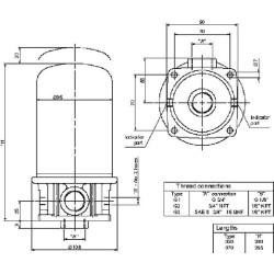 Filtro galvutė MST050AG1 MST9050AG1