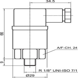 Elektrinis indikatorius 1/8 BSP MPF/MPT/MPFX/MPTX MPF9M15HA41