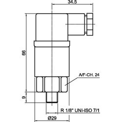 Elektrinis indikatorius 1/8 BSP MPF/MPT/MPFX/MPTX MPF9M15HA41