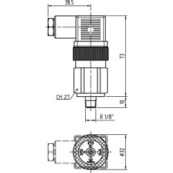 Elektrinis vakuumo indikatorius 0,21 baro MPS MP9E0P01