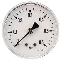 Slėgio matuoklis Ø63 0–0,6 bar 1/4 colio galinis MA6306B04ST