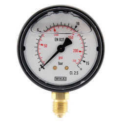 Manometras Ø63 0–16 bar 1/4 colio apačia MA6316L04PLGF