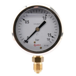 Manometras Ø63 0–1,6 bar 1/4 colio apačia MA63016L04SSGF