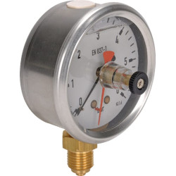 Manometras Ø 63 mm, 0–6 barai, nerūdijančio plieno korpusas – atminties taškas MA6306MEMPOINT