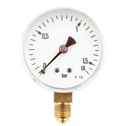 Manometras Ø63 0–1,6 bar 1/4 colio apačia MA63016L04ST