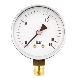 Manometras Ø63 0–16 bar 1/4 colio apačia MA6316L04ST
