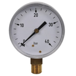 Manometras Ø63 0–40 bar 1/4 colio apačia MA6340L04SS